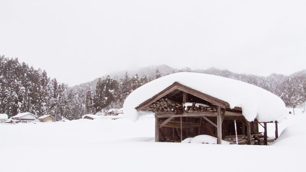 雪の日の鳥取県日南町印賀②
