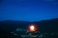 東粟倉村夏祭り花火大会-広角⑦-色味変更