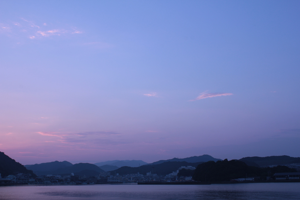 土佐清水港の夕暮れ①