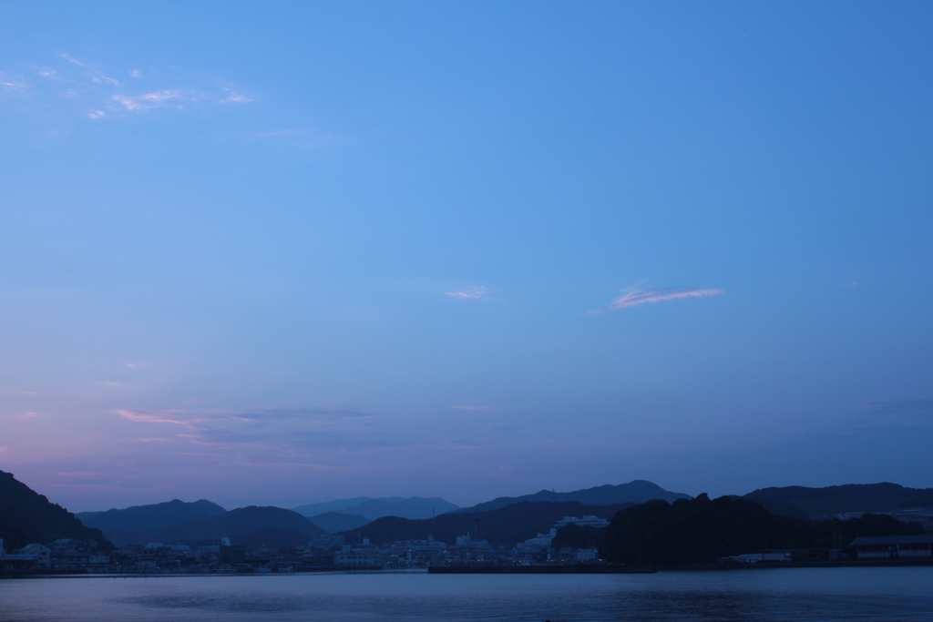 土佐清水港の夕暮れ②