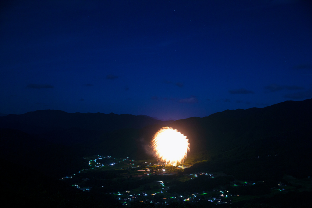 東粟倉村夏祭り花火大会-広角⑯