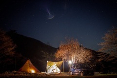 後山キャンプ場と星空