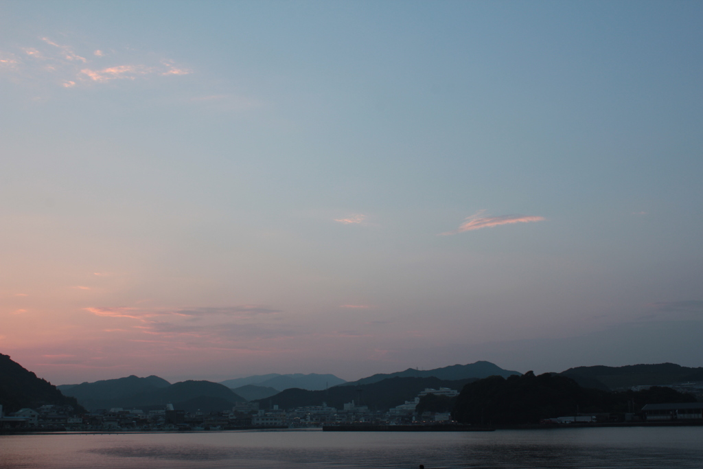 土佐清水港の夕暮れ③