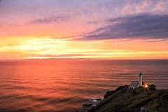 日本海に沈む夕日
