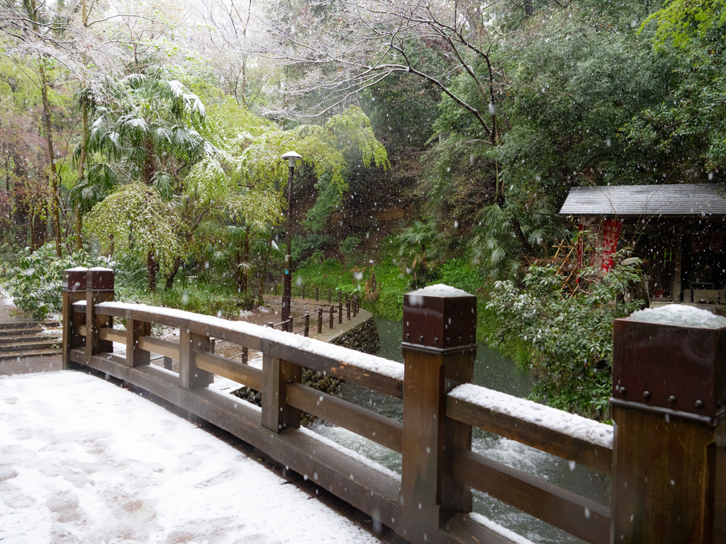 雪と橋