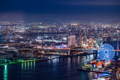 南港から望む大阪の夜景