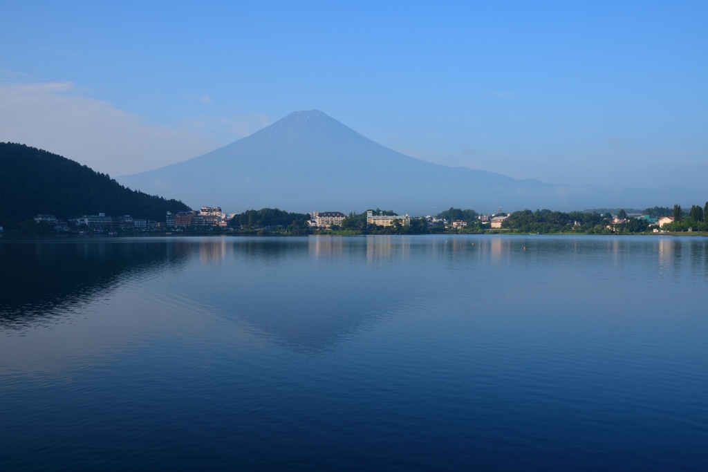 富士山が見えた朝