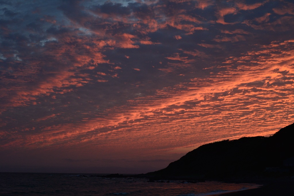 旅の終わりに見た夕焼