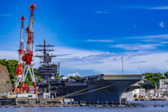 CVN-76 米海軍空母 ロナルド・レーガン 右舷側