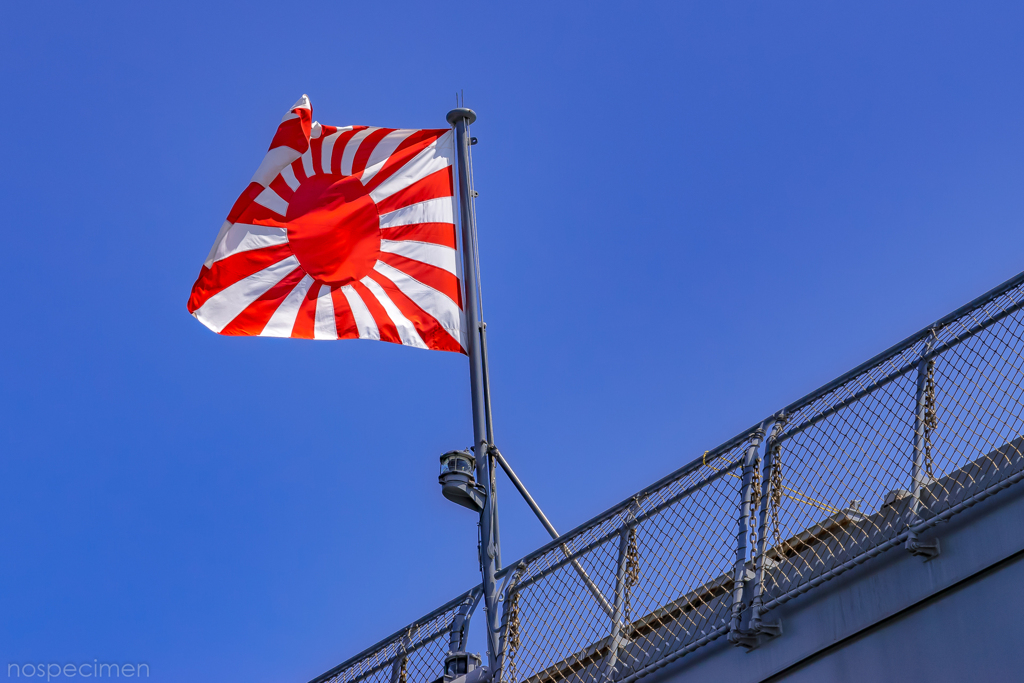ひゅうが型護衛艦 2番艦 DDH-182 いせ 艦尾旗竿 自衛艦旗