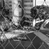 フェンス越しの交差点