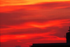 燃えた夕空