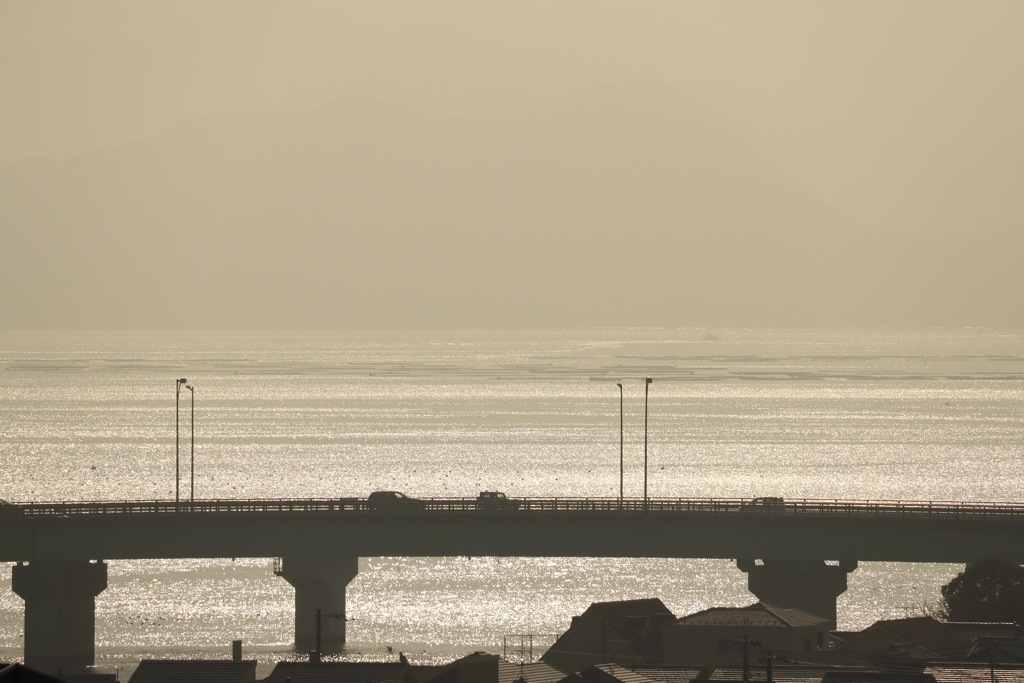 朝の海岸線