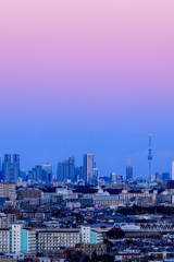 パステルカラーの空