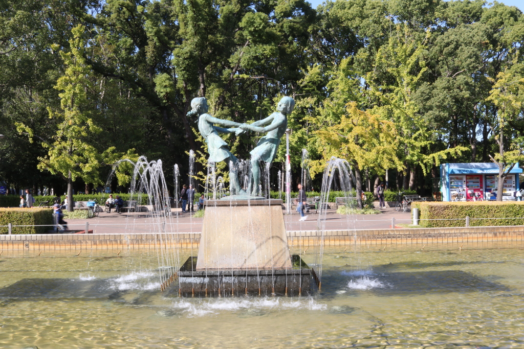 長居公園の噴水