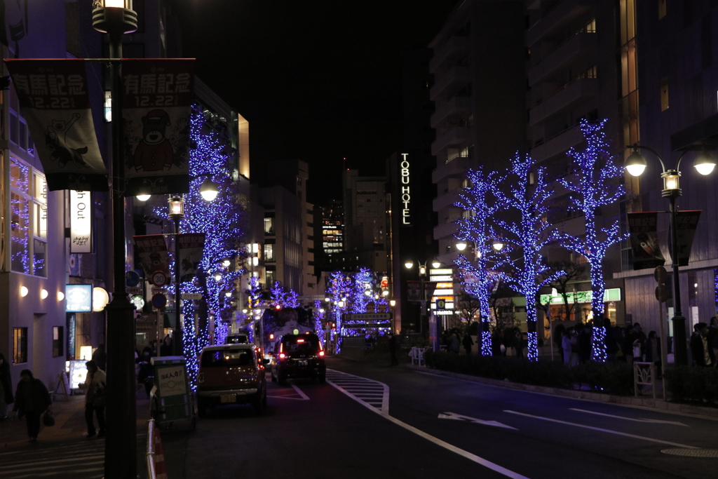 夜の渋谷の風景