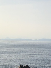 大隅半島と開聞岳