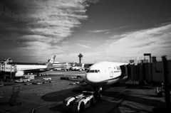 出発待ち at Los Angeles Int'l Airport