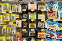 Fishing gear corner at Walmart