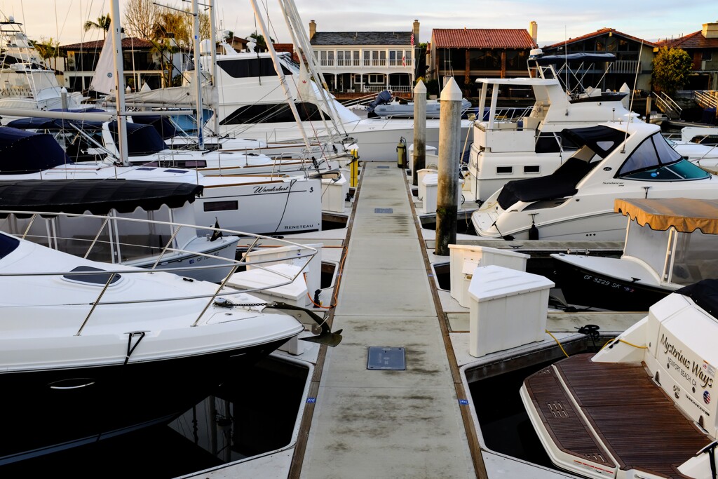 朝の桟橋 @Newport Beach Marina