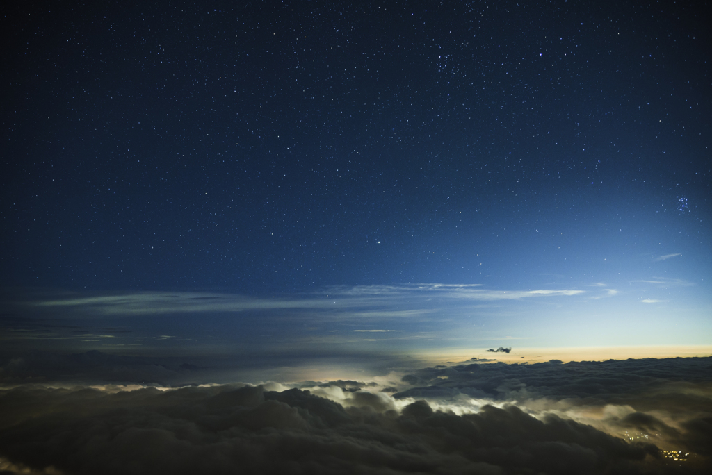 富士山8合目付近の星空