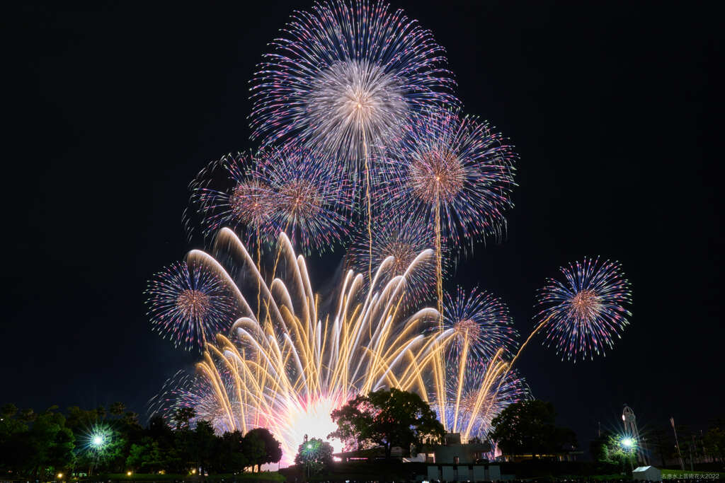 名港水上芸術花火2022②