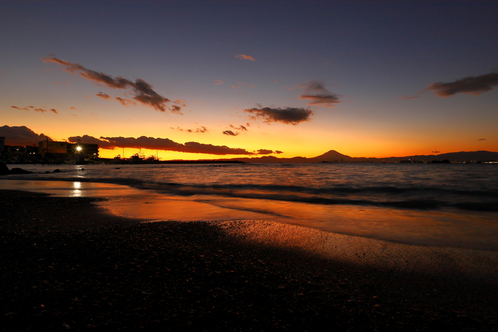 真名瀬海岸夕景