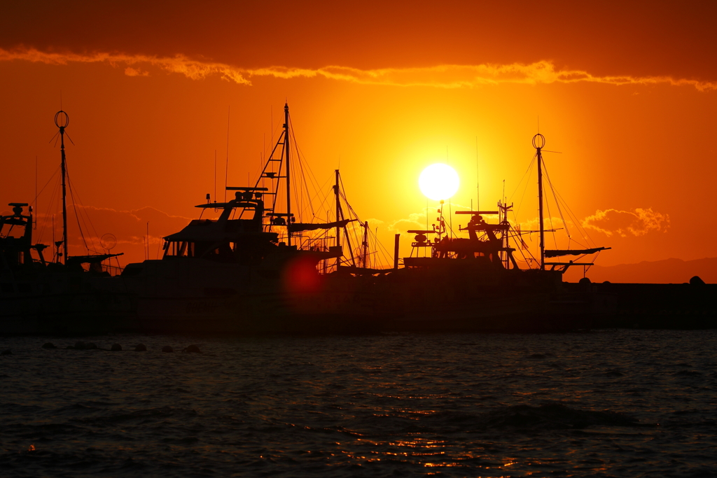 真名瀬海岸夕景２