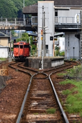 ローカル線　駅とレール