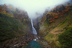 濃霧の称名滝 ②