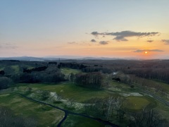 ゴルフ場の夕暮れ