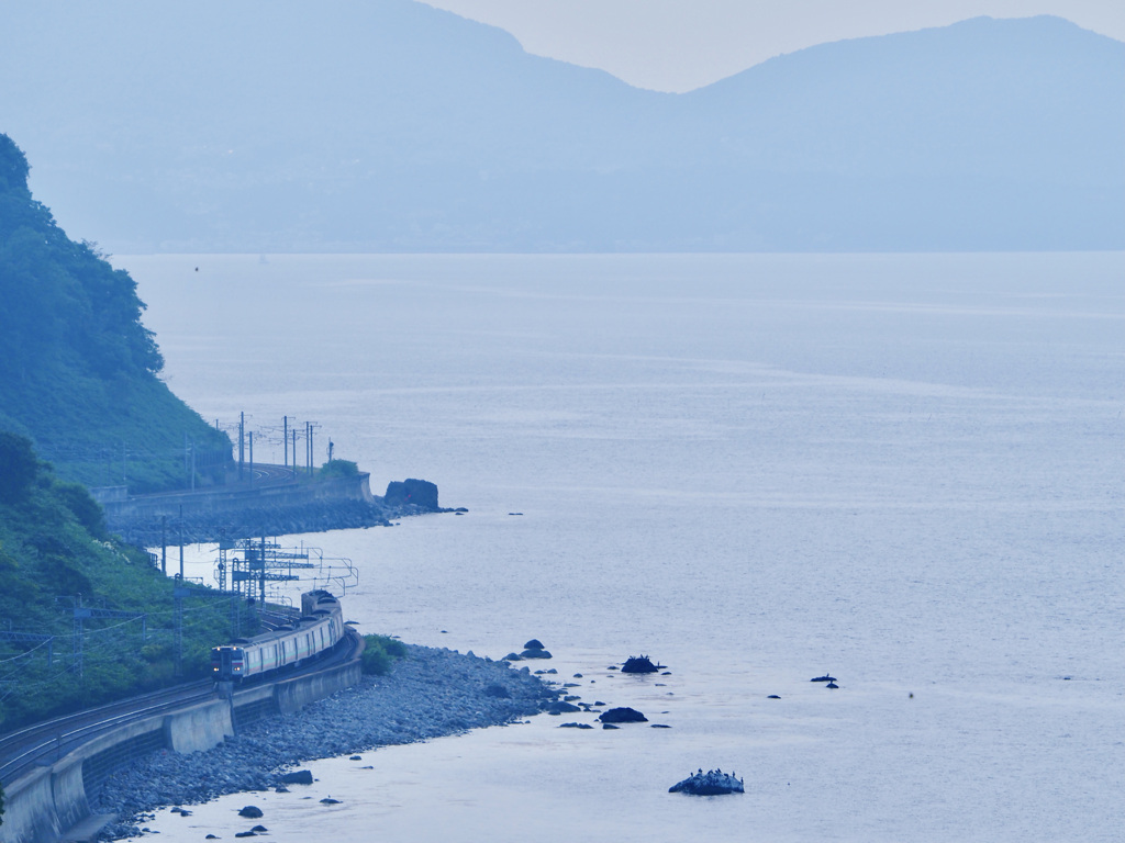 海岸沿いを行く