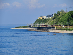 海岸沿いを走る