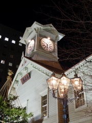 夜の札幌（時計台）