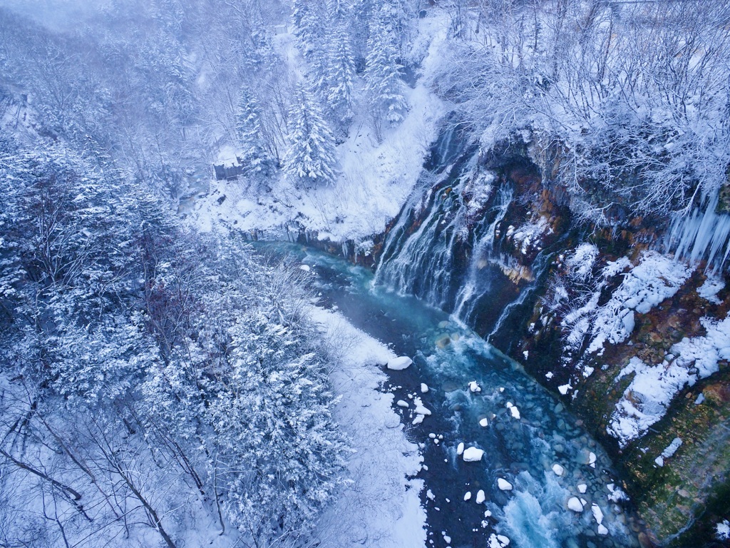 Frozen Blue River