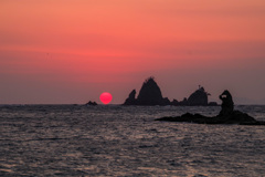 夕日