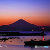漁港の夕暮れ