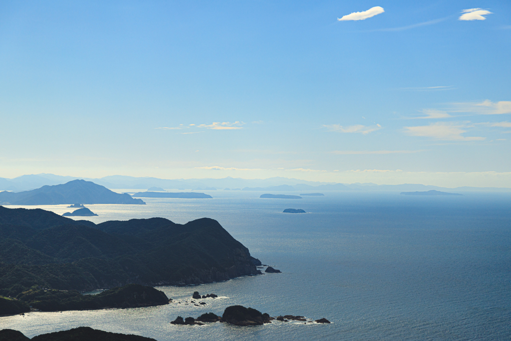 Silhouettes of island