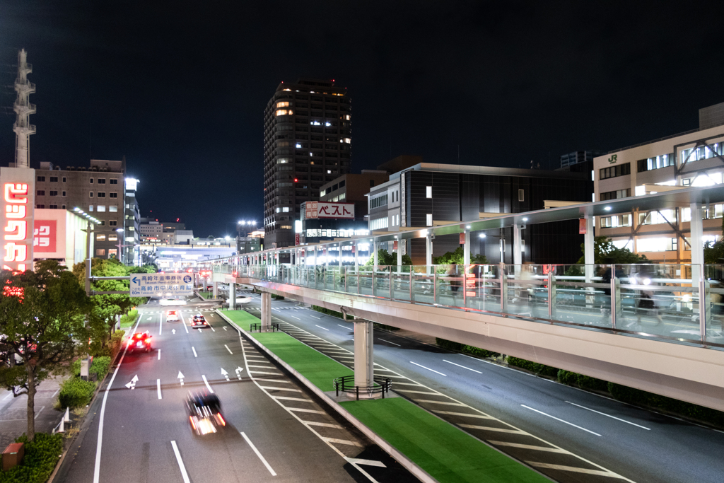高崎駅東口夜景