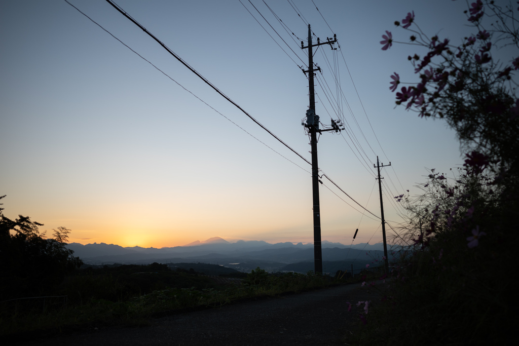 残照の浅間山