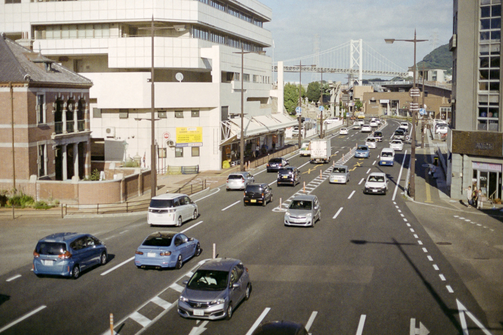 国道二号線と関門橋