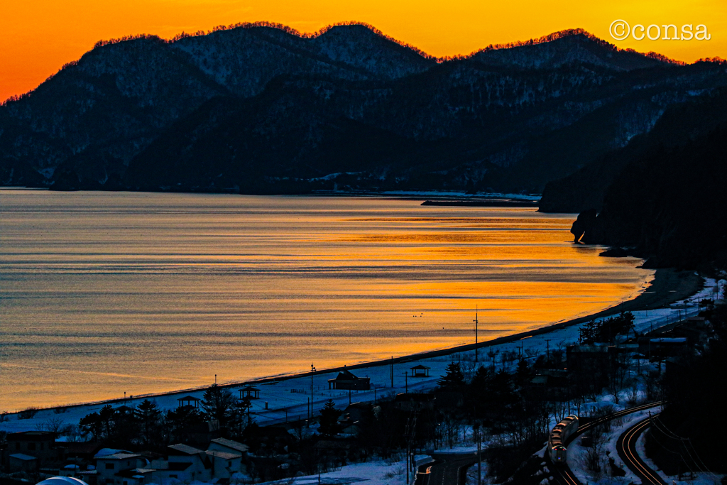 春を告げる夕景