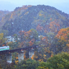 初雪の便りを紅葉にのせて