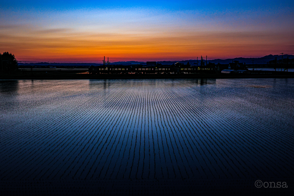 5月の夕映え