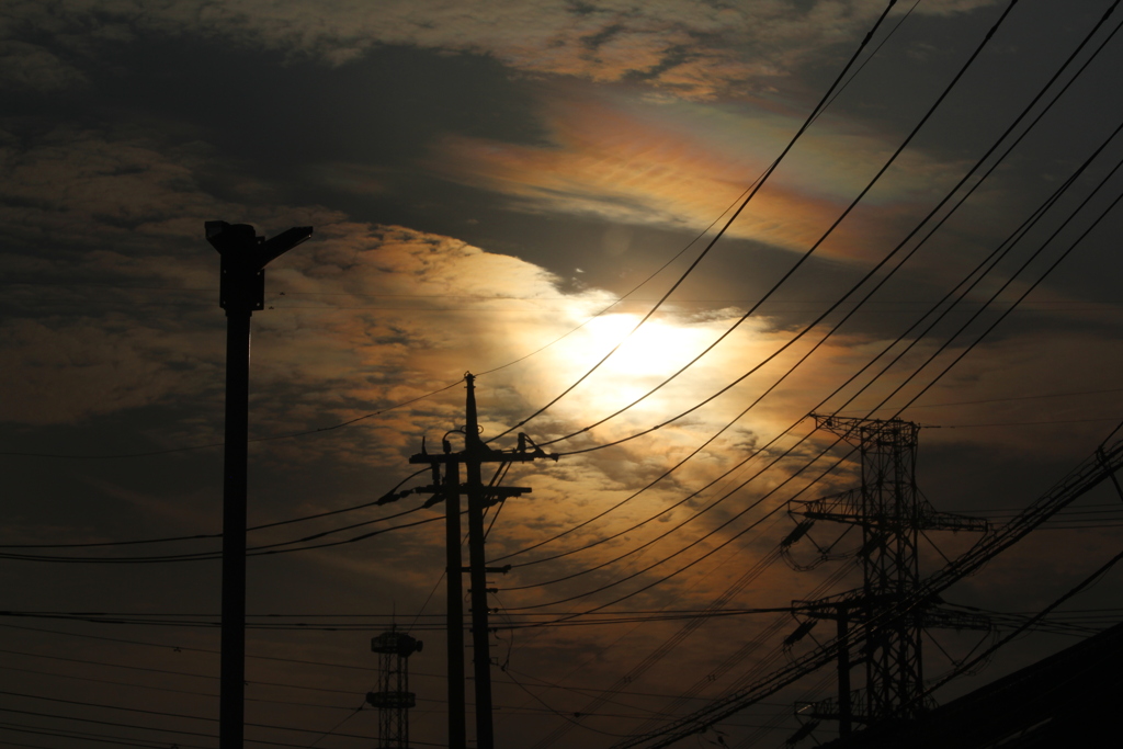 夕焼けの雲