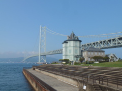 孫文記念館と明石海峡大橋
