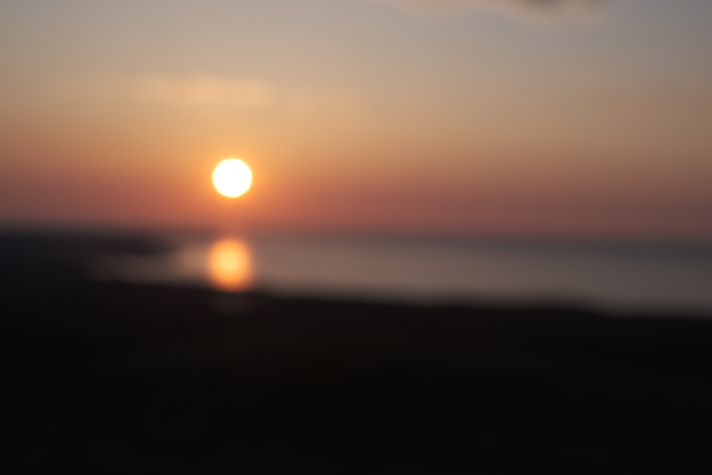 夕日練習