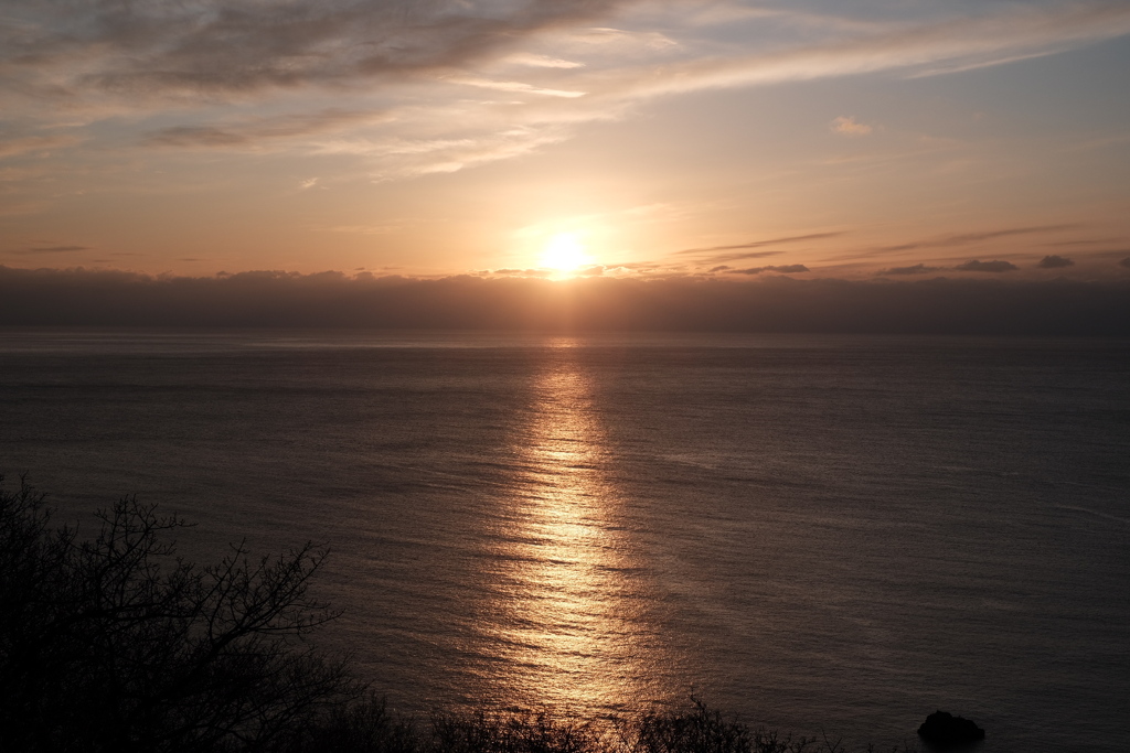 夕日練習