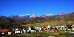晩秋　後立山連峰　白馬栂池高原から