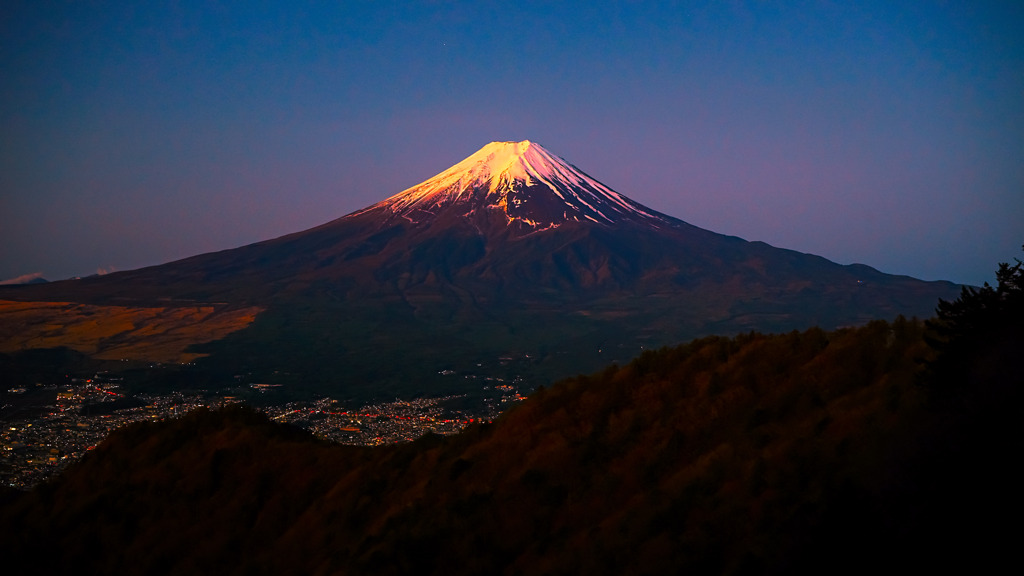 三つ峠　夜明け　